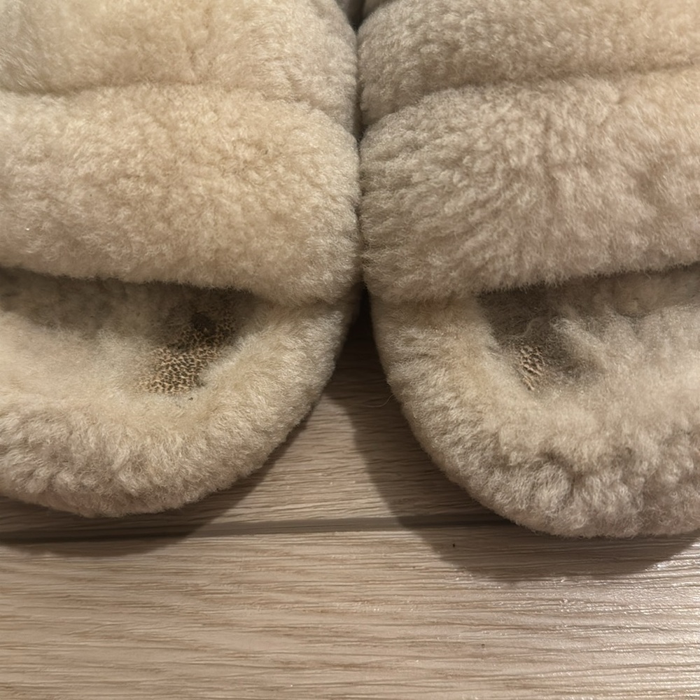 Y2K Spellout UGG WOMENS FLUFF YEAH SLIDE sz 6 - Picture 6 of 10